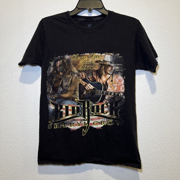 The Unbranded Brand Other - Kid Rock Sheryl Crow TShirt Born Free 2011 Tour Black Small